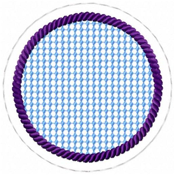 ITH-Stickdatei MugRug Untersetzer Einzeldatei für 10x10 cm